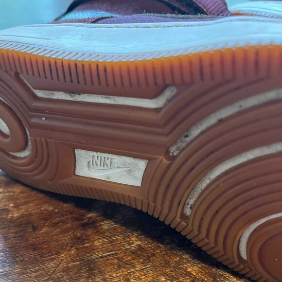 Nike AF1 Ultra Force Mid Womens US 8 - Maroon + Croc pattern metallic swoosh. - Picture 5 of 9
